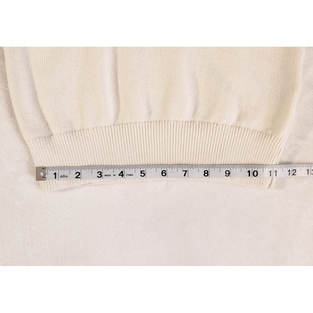 2013 Tommy Hilfiger Sequin Logo 100% Cotton V Neck Knit Sweater Size XS - Picture 8 of 12